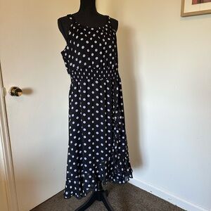 Black with white polkadot dress